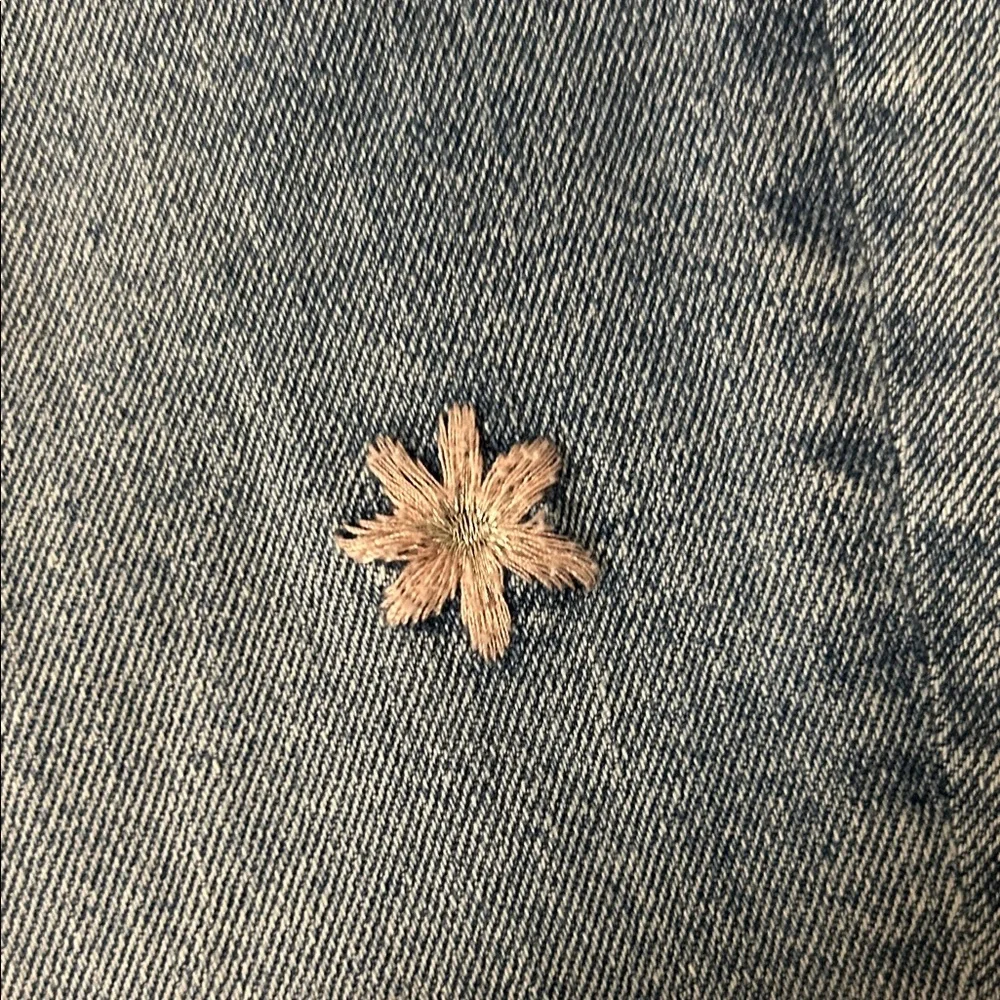 DRIFTWOOD Blue Jeans with Pink Floral Accents - Picture 3 of 6